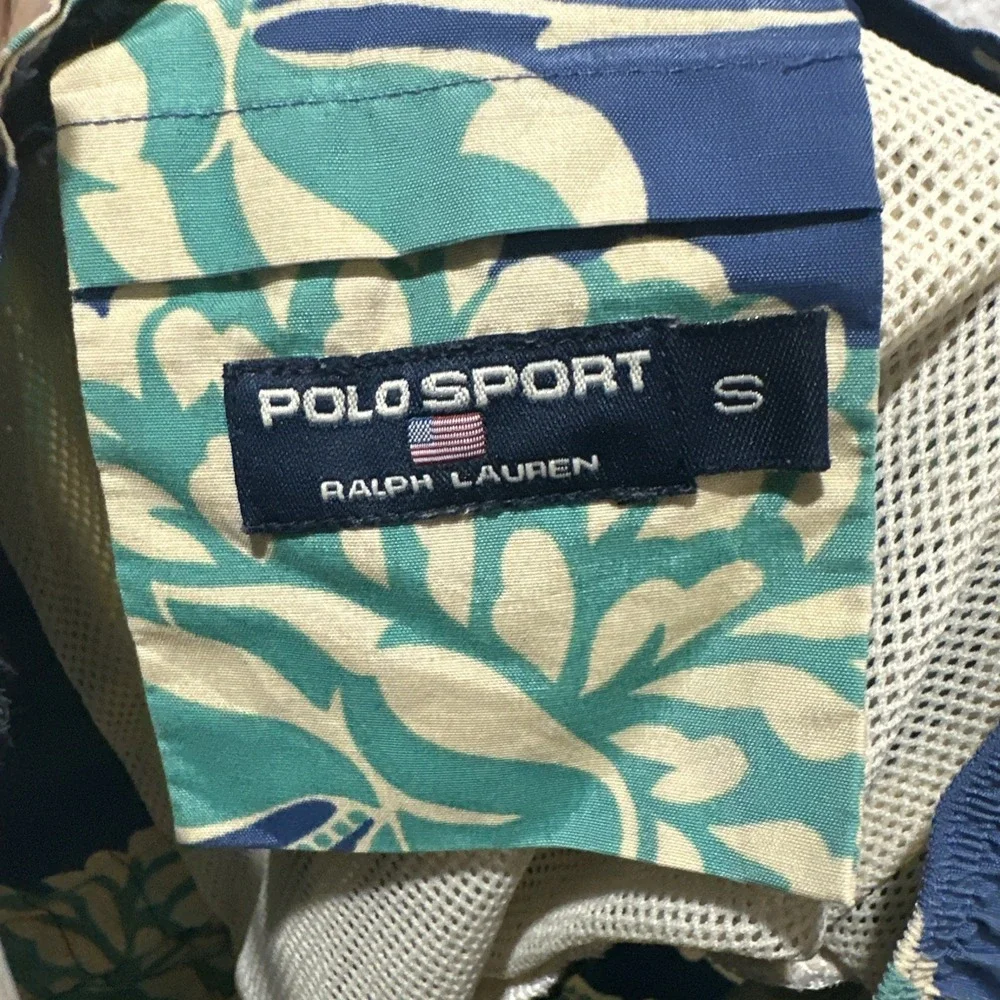 Polo Sport Ralph Lauren Swim Trunks Shorts Men's S Floral Pocket Drawstring Logo